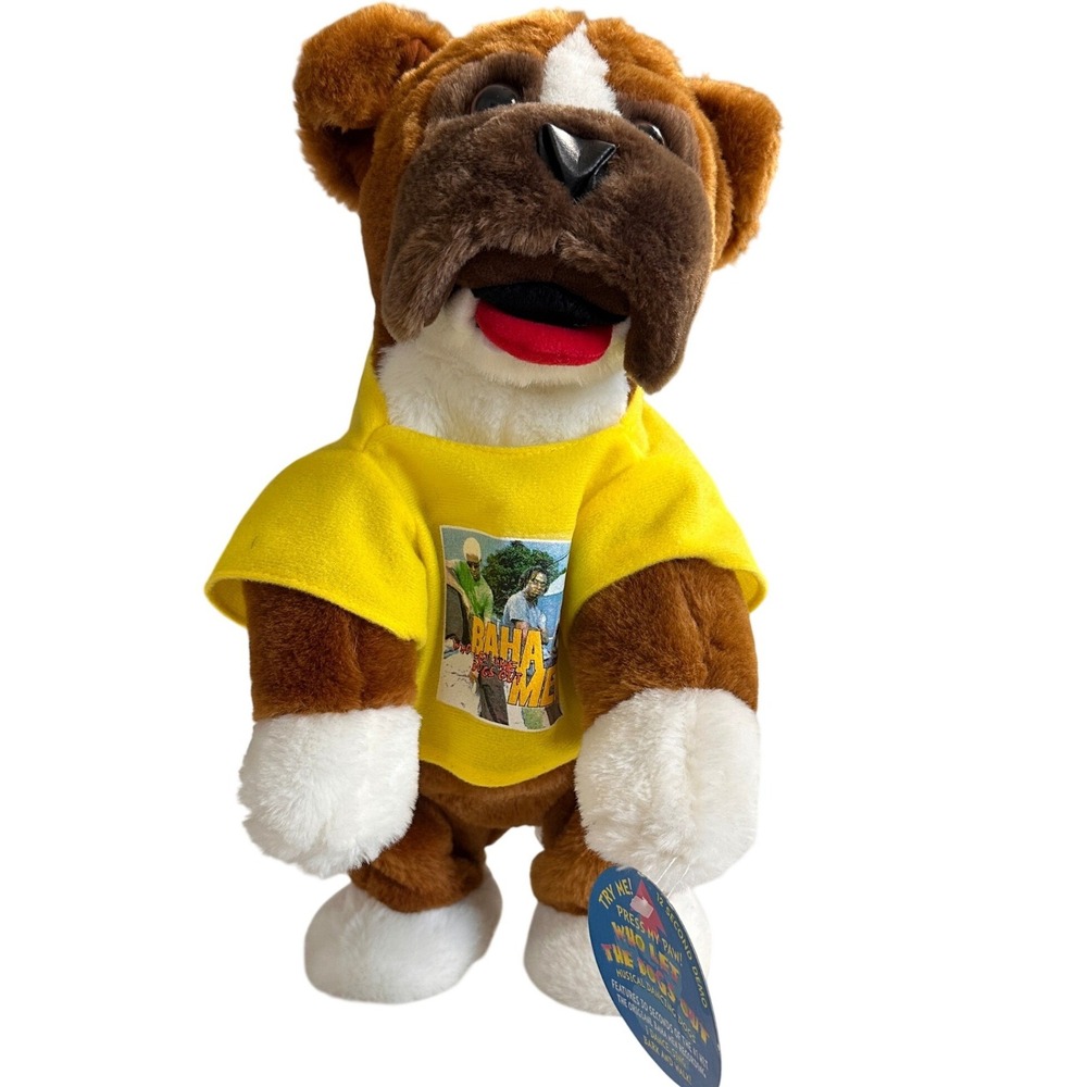 VTG 00s Baha Men Who Let The Dogs Out Plush Toy Boxer Y2K READ